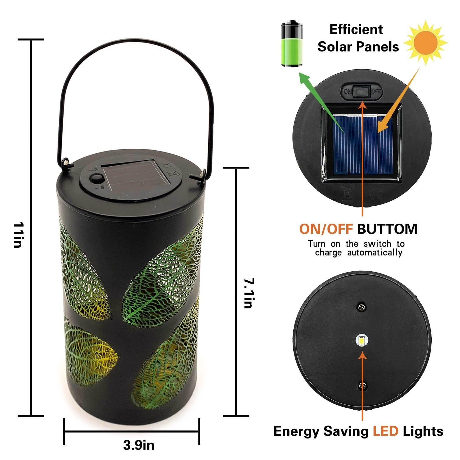 Solar Hollow Shadow Cast Lantern-Leaves - If you say i do