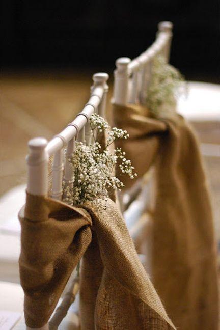 6"X108" Pack of 10 Natural Jute Burlap Chair Bow Sashes for Wedding Ev ...